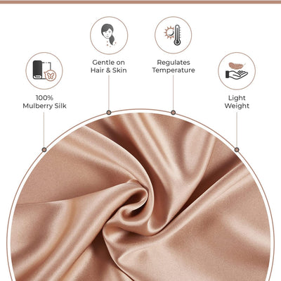 Luxury Pillowcase - 100% Pure Mulberry Silk on Both Sides - Copper Payday Deals