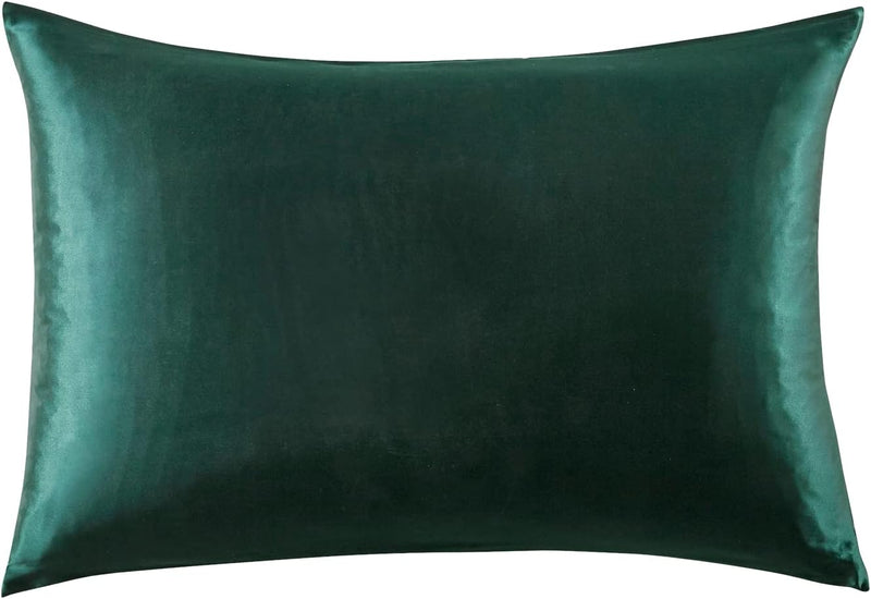 Luxury Pillowcase - 100% Pure Mulberry Silk on Both Sides - Emerald Green Payday Deals