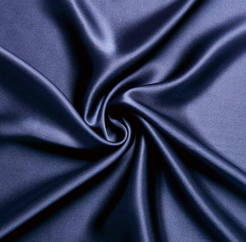 Luxury Pillowcase - 100% Pure Mulberry Silk on Both Sides - Navy Payday Deals