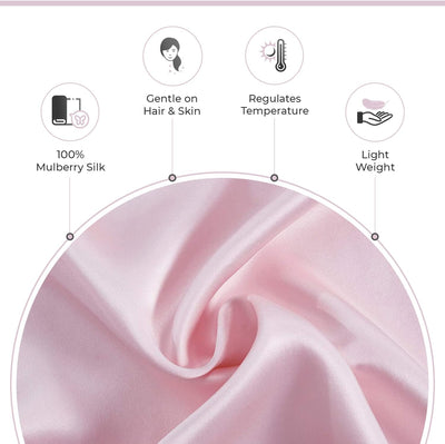 Luxury Pillowcase - 100% Pure Mulberry Silk on Both Sides - Pink Payday Deals