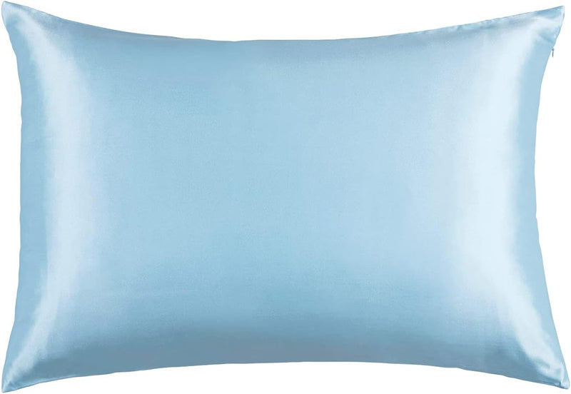 Luxury Pillowcase - 100% Pure Mulberry Silk on Both Sides - Sky Blue Payday Deals