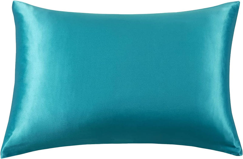 Luxury Pillowcase - 100% Pure Mulberry Silk on Both Sides - Teal Payday Deals