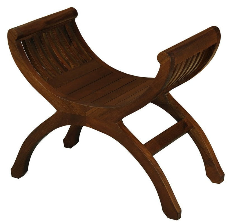 Maeve Solid Mahogany Single Seater Stool (Mahogany) Payday Deals