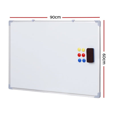Magnetic Whiteboard 60x90cm Erase Board Marker Eraser Tray Home Office School Payday Deals