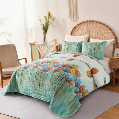 Majestic Quilted bedspread and pillowcovers set: Enhance Your Sleep Experience - Queen size Payday Deals