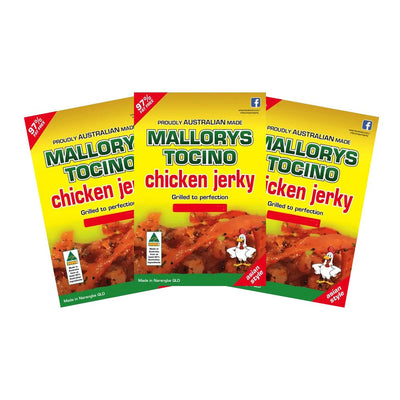 Mallorys Tocino Chicken Jerky Sample Pack 3 x 40g (for Human Consumption)