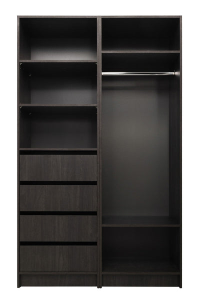 MALMO THREE SHELF/FOUR DRAWER WALK IN WARDROBE - CLASSIC - NORDIC ASH Payday Deals