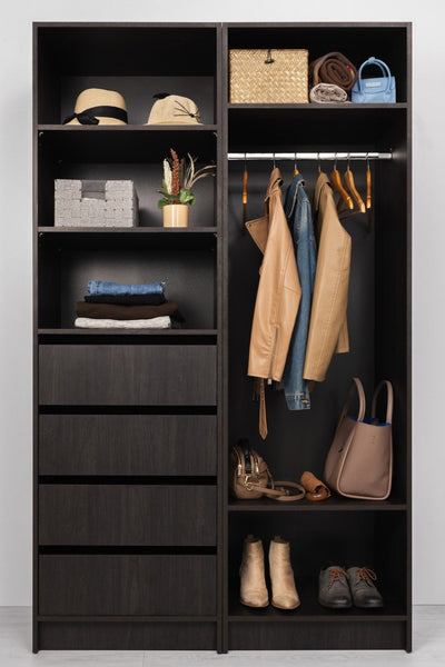 MALMO TWO SHELF/HANGRAIL WALK IN WARDROBE - NORDIC ASH Payday Deals