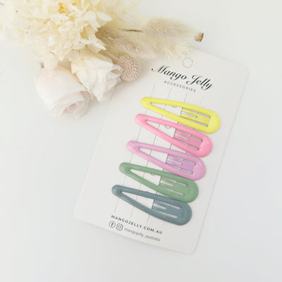 MANGO JELLY Butter Cream Hair Clips Collection - Candy Classic - Twin Pack
