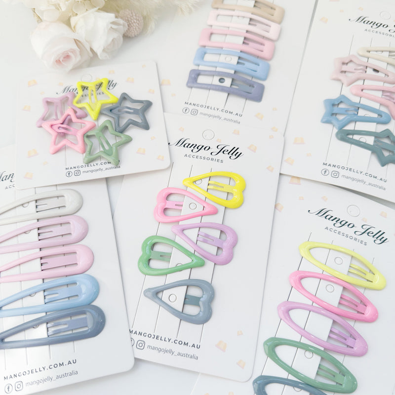 MANGO JELLY Butter Cream Hair Clips Collection - Candy Heart shape - One Pack Payday Deals
