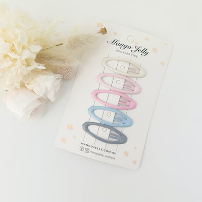 MANGO JELLY Butter Cream Hair Clips Collection - Ice cream Oval - One Pack Payday Deals