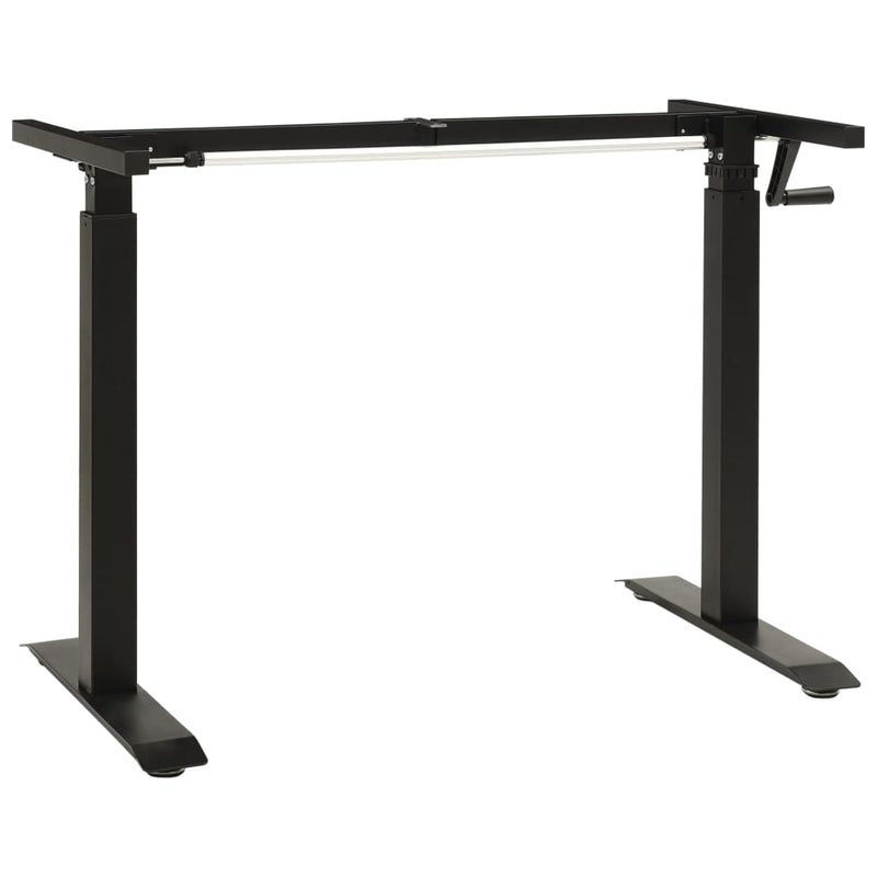 Manual Height Adjustable Standing Desk Frame Hand Crank Black Payday Deals