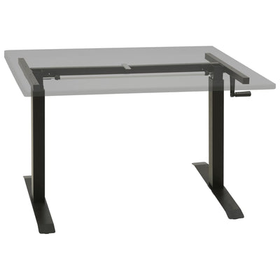 Manual Height Adjustable Standing Desk Frame Hand Crank Black Payday Deals