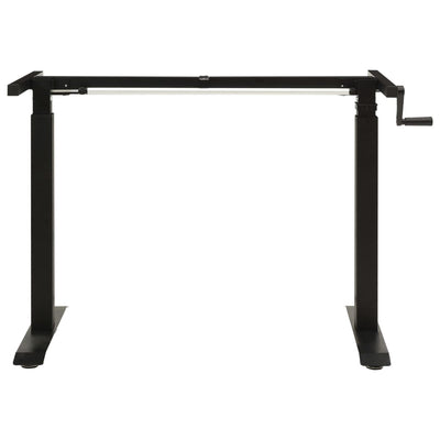 Manual Height Adjustable Standing Desk Frame Hand Crank Black Payday Deals