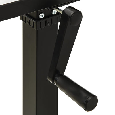 Manual Height Adjustable Standing Desk Frame Hand Crank Black Payday Deals