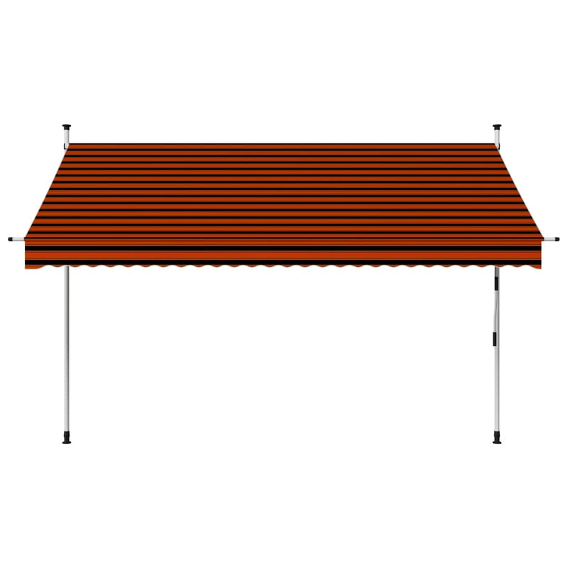 Manual Retractable Awning 300 cm Orange and Brown Payday Deals