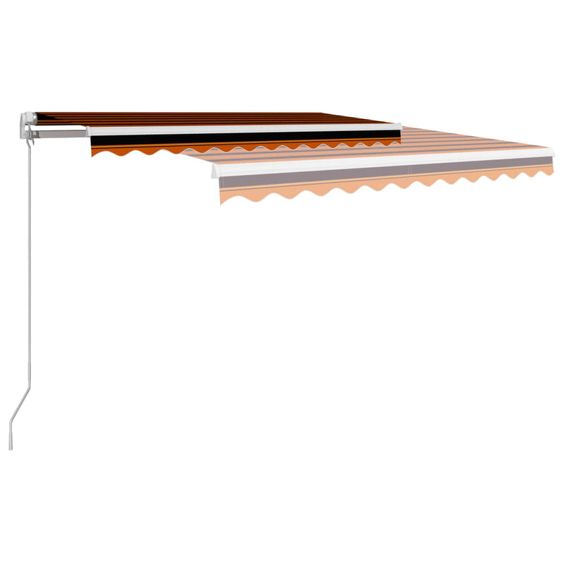 Manual Retractable Awning 300x250 cm Orange and Brown Payday Deals