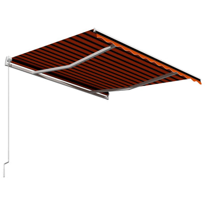 Manual Retractable Awning 300x250 cm Orange and Brown Payday Deals