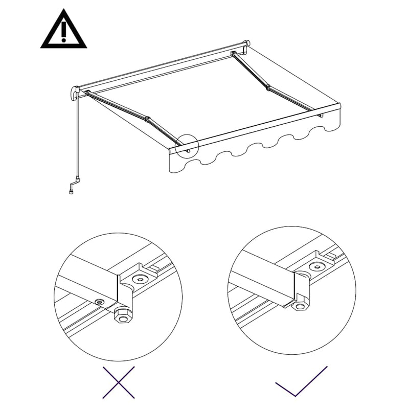 Manual Retractable Awning 400x300 cm Anthracite Payday Deals