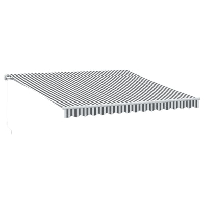Manual Retractable Awning Anthracite&White 400x300 cm Payday Deals
