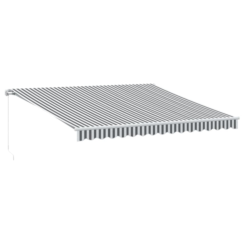 Manual Retractable Awning Anthracite&White 400x300 cm Payday Deals