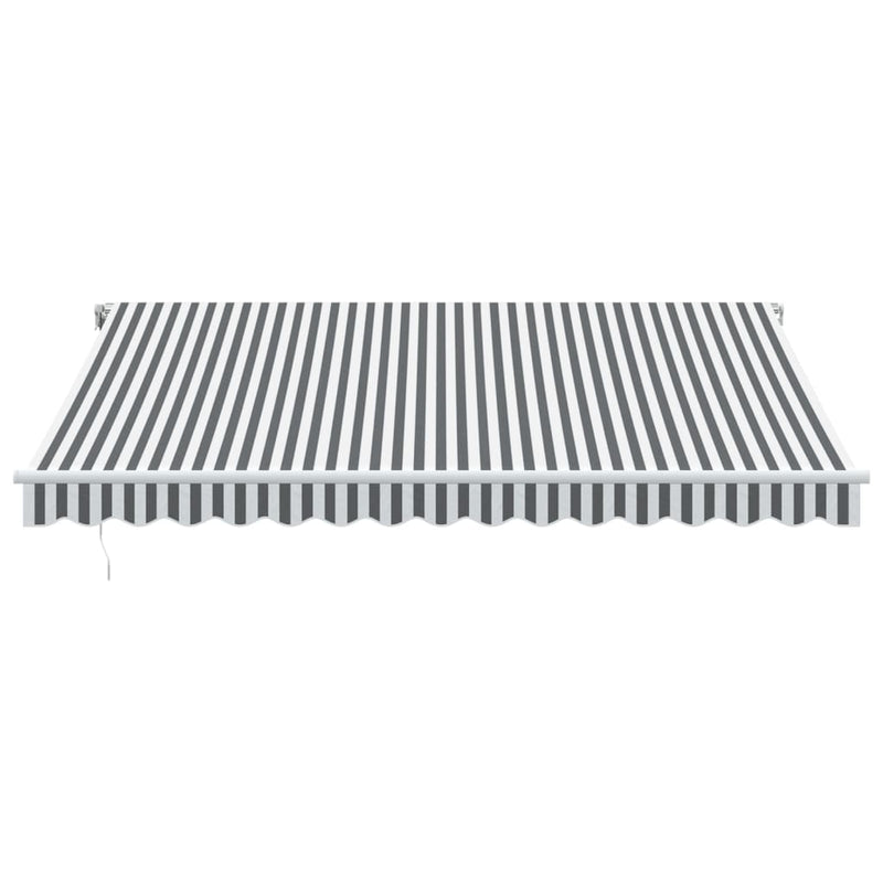 Manual Retractable Awning Anthracite&White 400x300 cm Payday Deals
