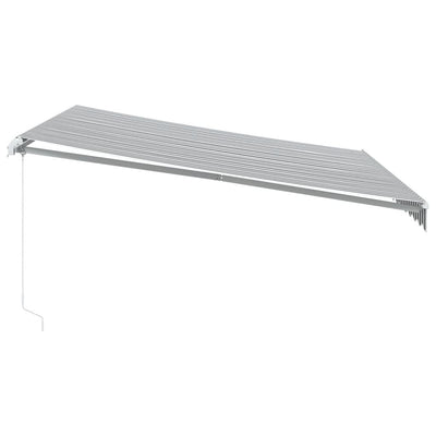 Manual Retractable Awning Anthracite&White 400x300 cm Payday Deals