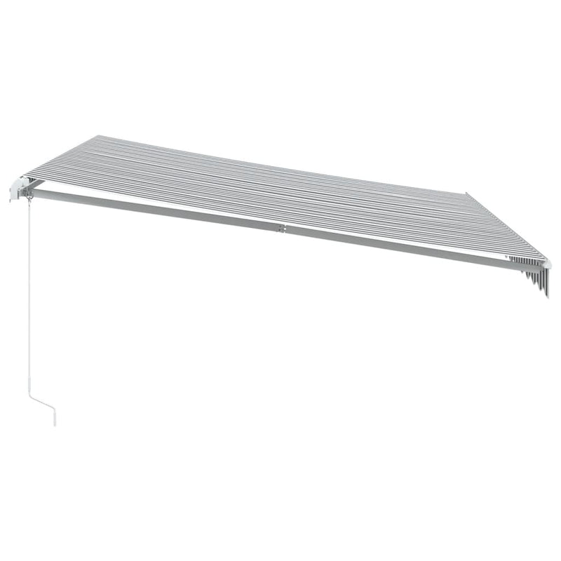 Manual Retractable Awning Anthracite&White 400x300 cm Payday Deals