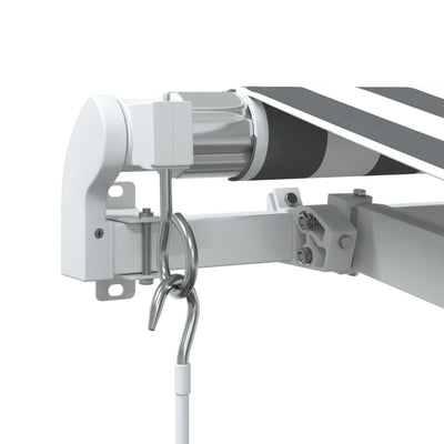Manual Retractable Awning Anthracite&White 400x300 cm Payday Deals