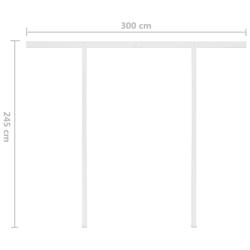 Manual Retractable Awning with Posts 3.5x2.5 m Anthracite Payday Deals
