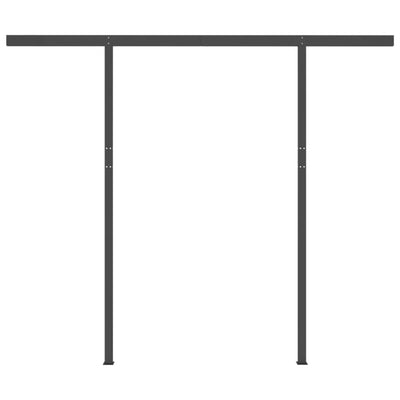 Manual Retractable Awning with Posts 3x2.5 m Anthracite Payday Deals