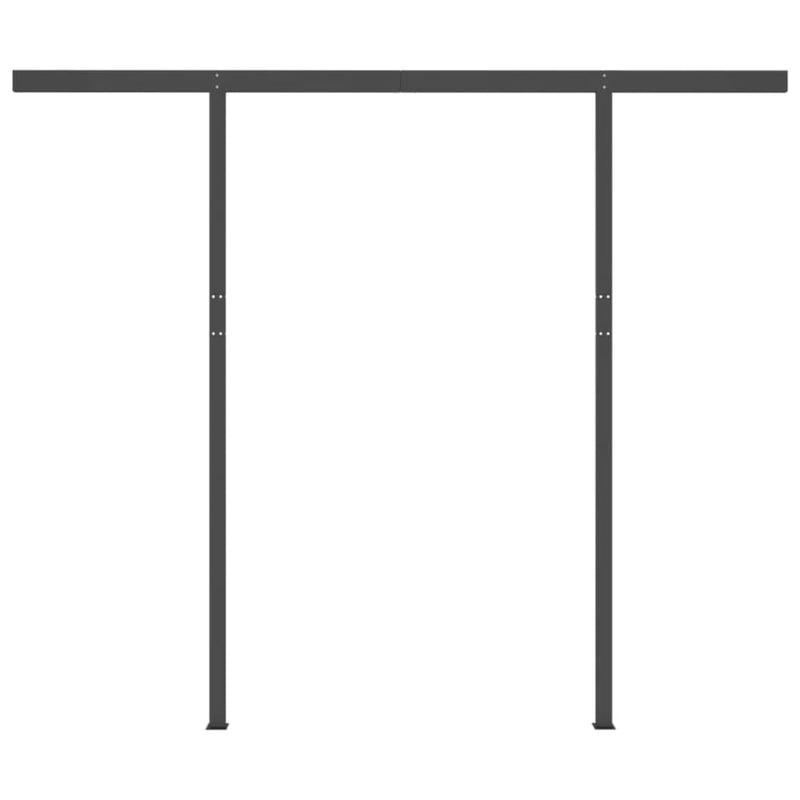 Manual Retractable Awning with Posts 3x2.5 m Anthracite Payday Deals