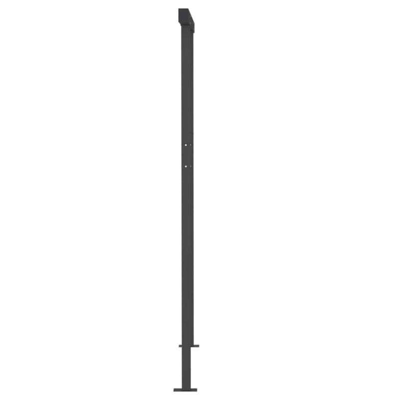 Manual Retractable Awning with Posts 3x2.5 m Anthracite Payday Deals