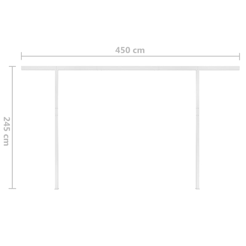 Manual Retractable Awning with Posts 4.5x3 m Anthracite Payday Deals