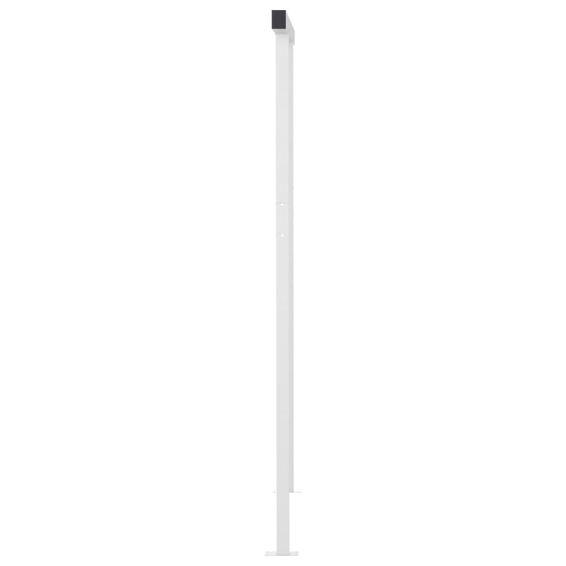 Manual Retractable Awning with Posts 4x3 m Blue and White Payday Deals