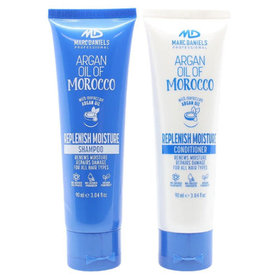 Marc Daniels Argan Oil Replenish Moisture Shampoo & Conditioner Travel Set 90ml Payday Deals
