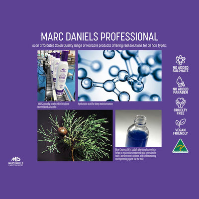 Marc Daniels Powerful Purple Blonde Set. 300ml Shampoo, 300ml Conditoner and 125ml Serum Payday Deals