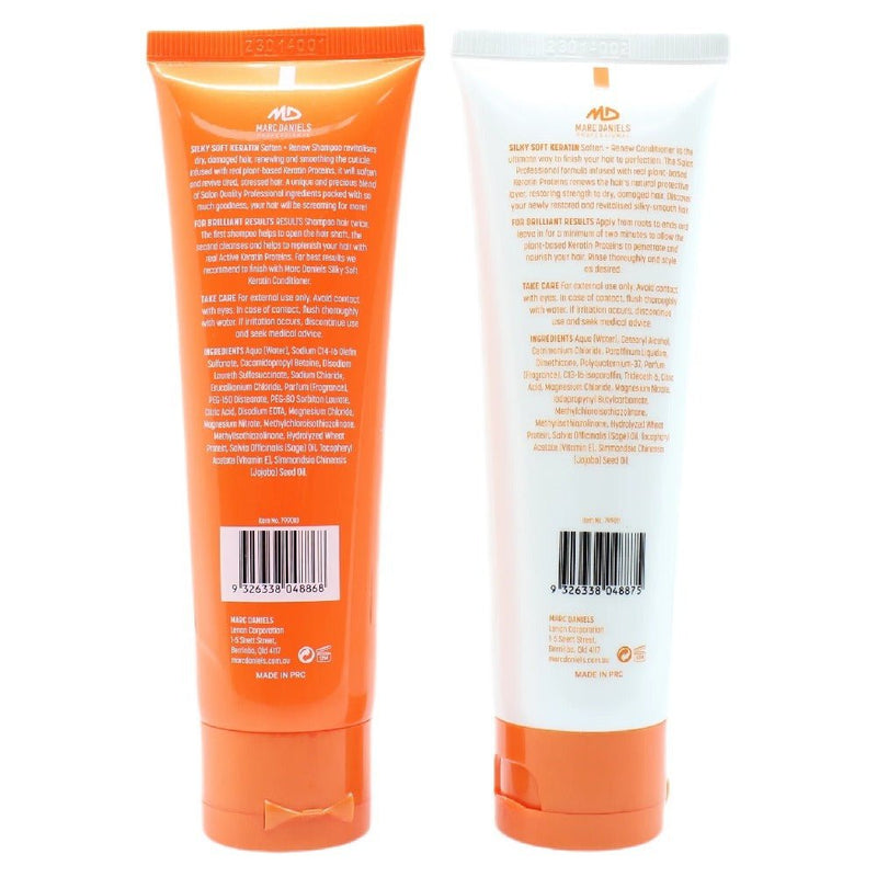 Marc Daniels Silky Soft Keratin Soft Renew Shampoo & Conditioner Travel Set 90ml Payday Deals