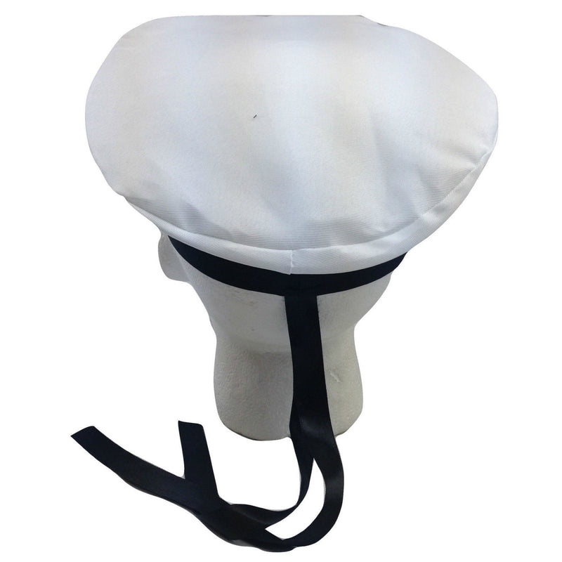 MARINE HAT Cap White BLACK Skipper Navy Sea Fancy Dress Sailor Costume Accessory Payday Deals