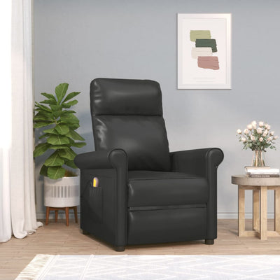 Massage Chair Black Faux Leather Payday Deals