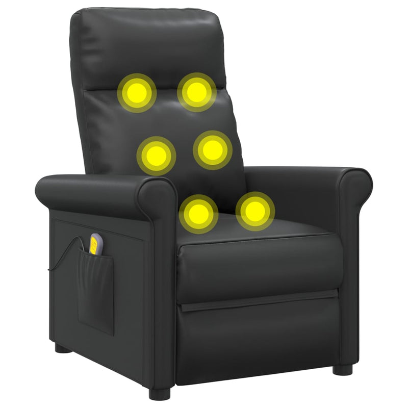 Massage Chair Black Faux Leather Payday Deals