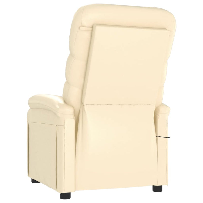 Massage Chair Cream Faux Leather Payday Deals