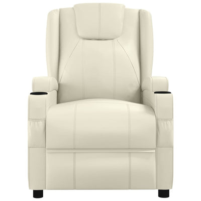 Massage Chair Cream White Faux Leather Payday Deals