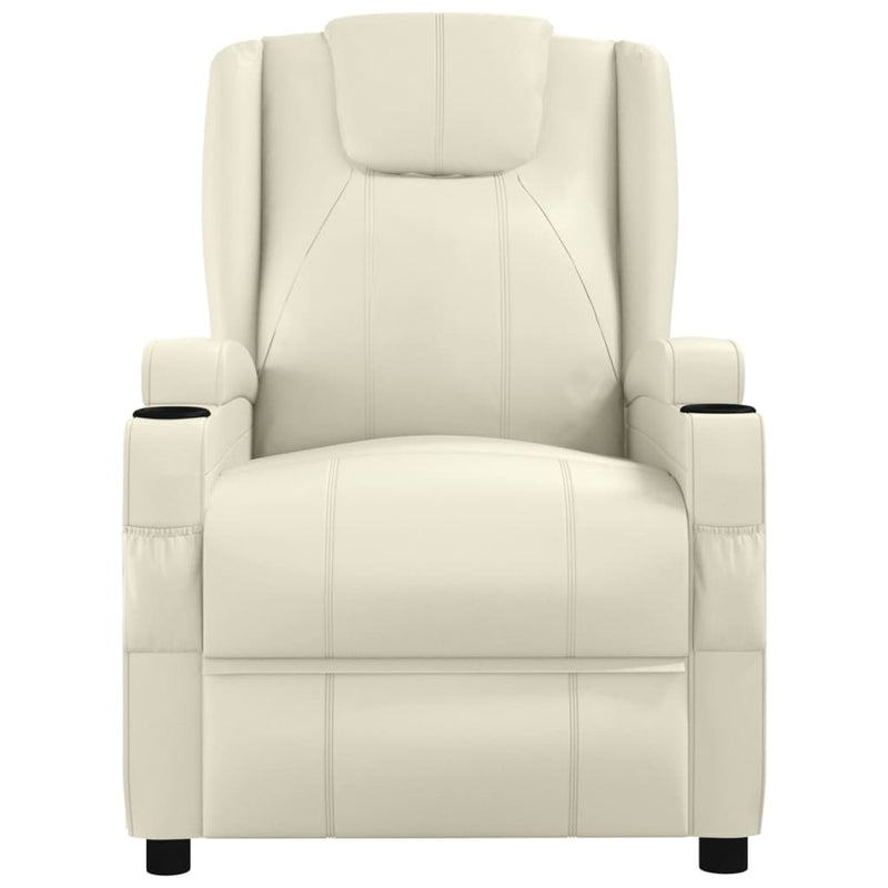 Massage Chair Cream White Faux Leather Payday Deals