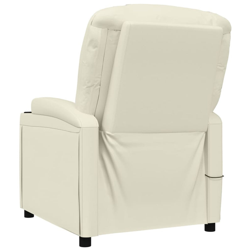 Massage Chair Cream White Faux Leather Payday Deals