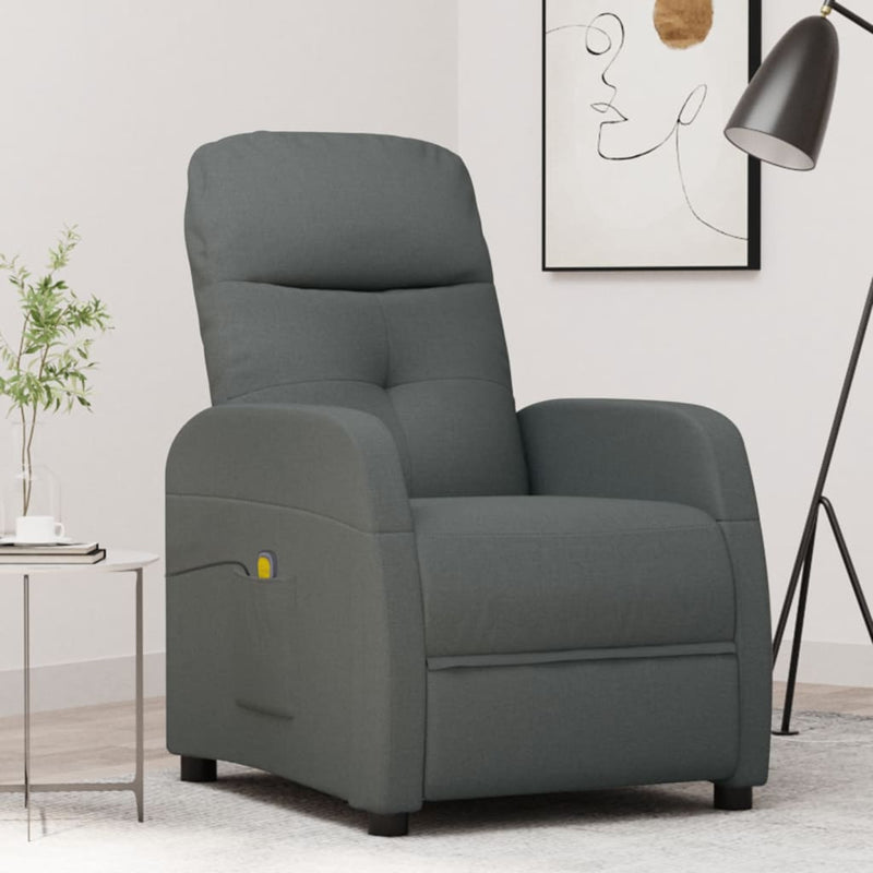 Massage Chair Dark Grey Fabric Payday Deals