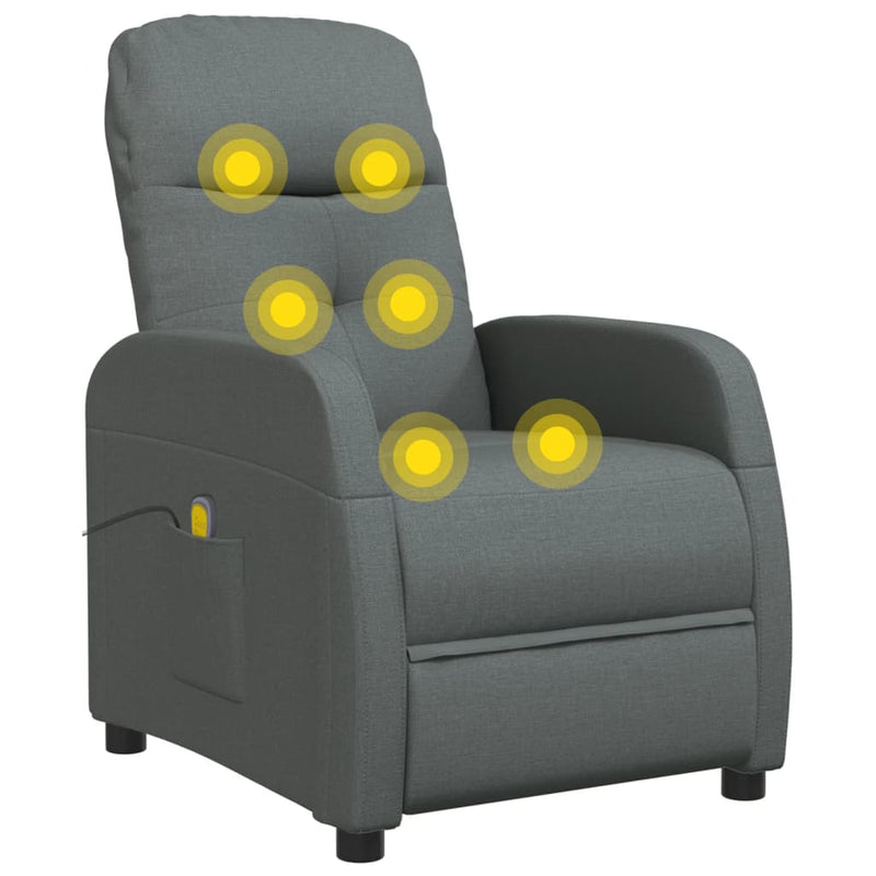 Massage Chair Dark Grey Fabric Payday Deals