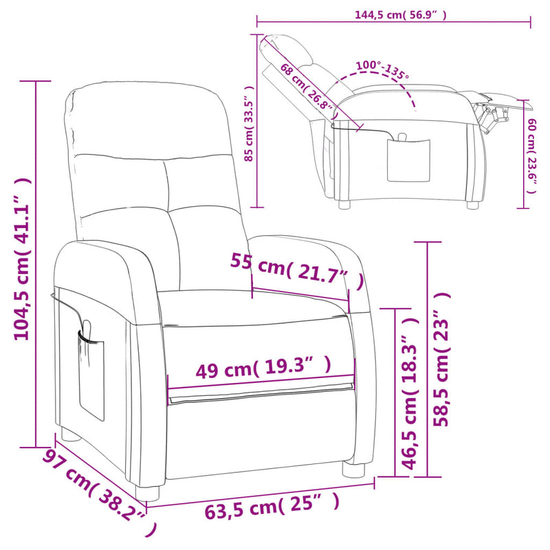 Massage Chair Dark Grey Fabric Payday Deals