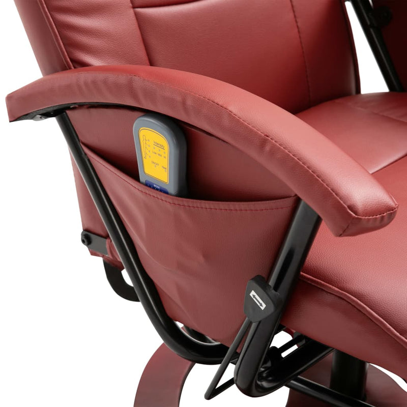 Massage Chair Wine Red Faux Leather Payday Deals