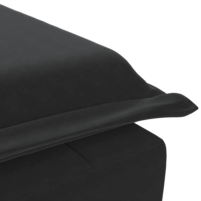 Massage Chaise Lounge with Bolster Black Velvet Payday Deals